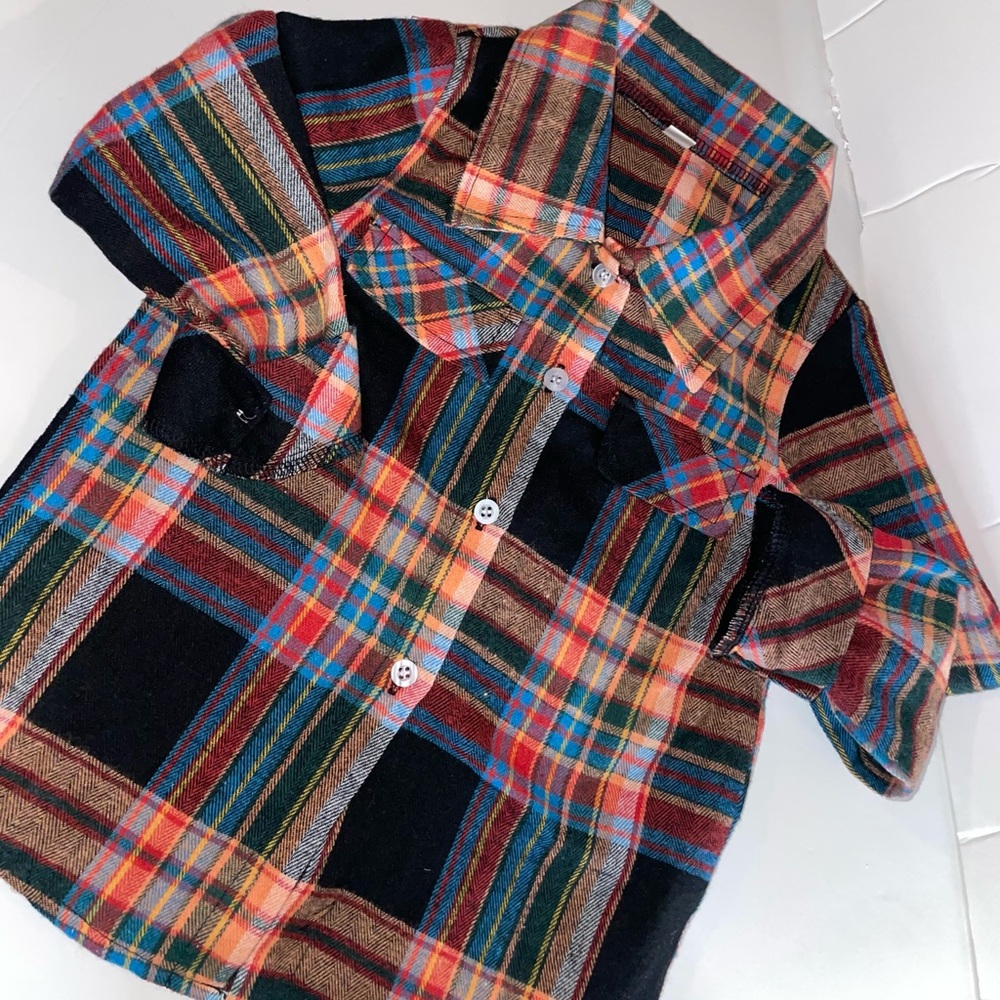 Plaid Kids Shirt - Multicolor